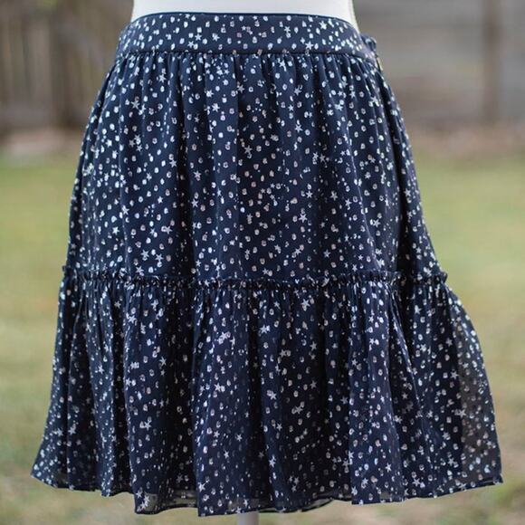 Kate Spade Night Sky Dot Skirt Rich Navy Size 8 - Picture 1 of 12